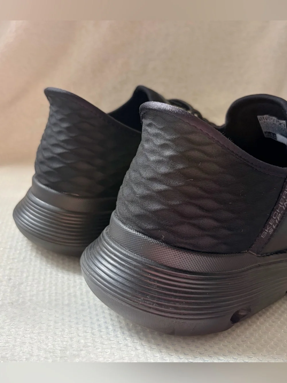 Skechers Black  Leather‎ Men's Slip-Ins Casual Loafer Sz 13